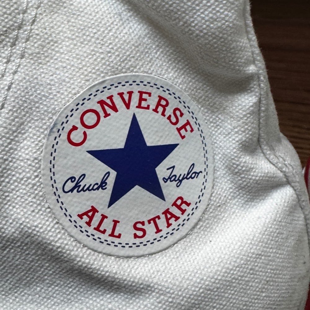 Converse All Star White Studded High Top Sneakers Kids / Jrs 4 or Womens 6 - Picture 3 of 10